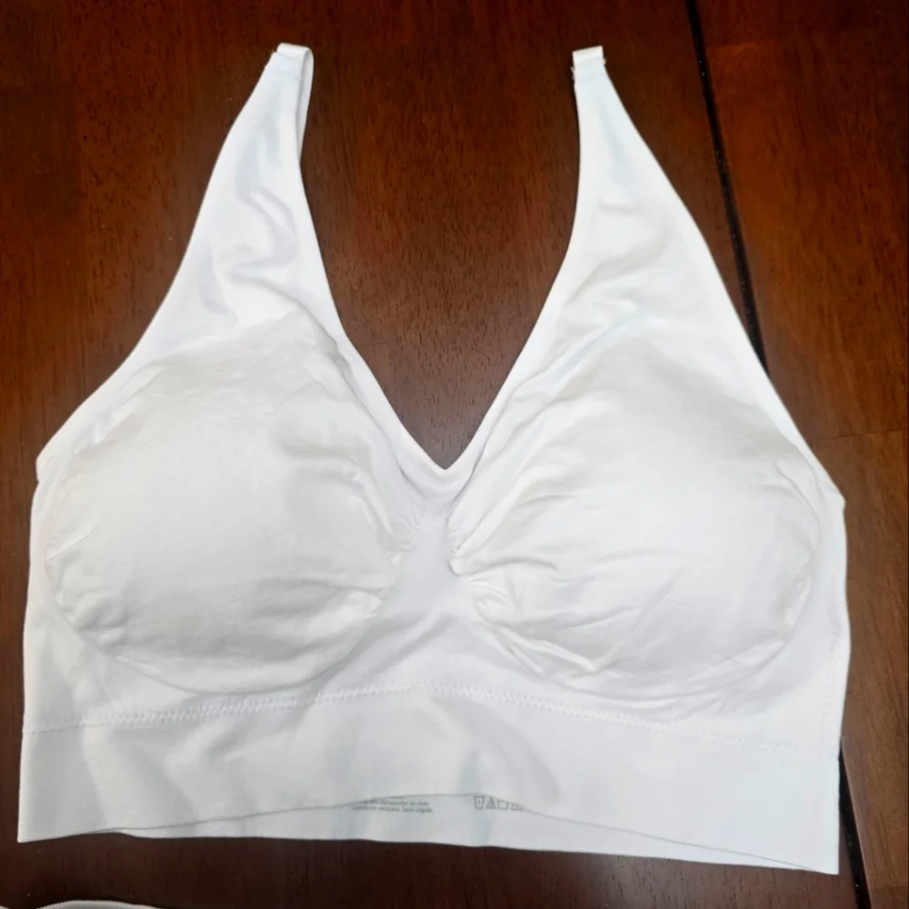 Seamless White Wireless Comfort Bras - Pack of 3